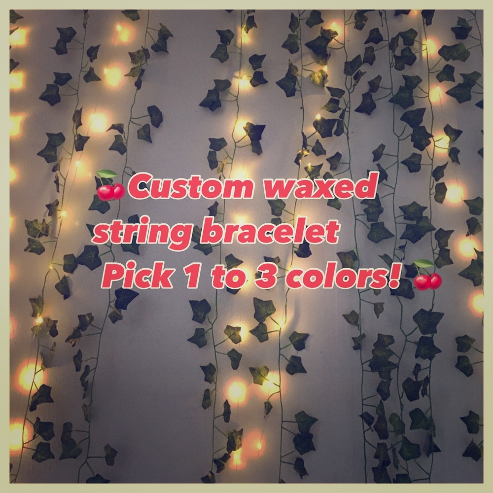 ✨CUSTOM handmade waxed string bracelets✨
